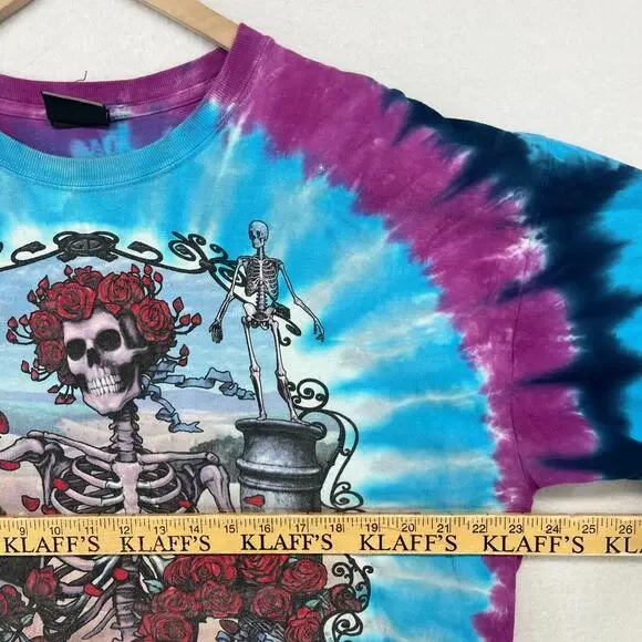 GRATEFULL DEAD Shirt Mens L LIQUID BLUE 1995 30th Aniv Pat Maguire Tie Dye VTG
